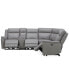 Фото #10 товара Addyson 117" 6-Pc. Leather Sectional with 3 Zero Gravity Recliners with Power Headrests & 1 Console, Created for Macy's