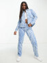 Фото #4 товара Pieces denim jacket co-ord in blue marble