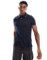 Tommy Hilfiger 1985 slim tipped polo shirt in navy