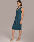 Фото #3 товара Women's Sleeveless Draped Jersey Midi Dress