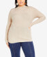 ფოტო #1 პროდუქტის Plus Size Sina High Neck Sweater