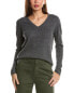 Фото #1 товара Forte Cashmere Coverstitch V-Neck Cashmere Sweater Women's