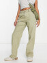Фото #2 товара ASOS DESIGN Hourglass minimal cargo trouser in khaki with contrast stitching