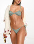 Фото #1 товара Reclaimed Vintage underwired bikini top in broderie khaki