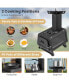 Фото #6 товара Portable Wood Burning Stove Wood Camping Stove Heater with 2 Cooking Positions