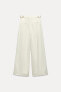 WIDE-LEG LINEN-BLEND TROUSERS