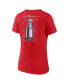 ფოტო #3 პროდუქტის Women's Red Florida Panthers 2024 Stanley Cup Champions Signature Roster V-Neck T-Shirt