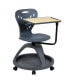 Mobile Desk Chair - 360° Tablet Rotation And Storage Cubby