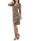 Фото #3 товара Women's Knee Length Faux Wrap Dress