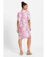 ფოტო #3 პროდუქტის Women's 100% Viscose Short Sleeve Tunic Palm Print Dress