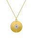 ფოტო #1 პროდუქტის Diamond Accent Gold-plated Compass Pendant Necklace