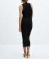 Фото #3 товара Women's Opening Detail Ribbed Knit Dress