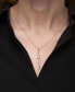 ფოტო #2 პროდუქტის Diamond Lightening Bolt 20" Pendant Necklace (1/10 ct. t.w.) in 14k Gold, Created for Macy's