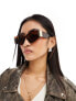 Jeepers Peepers cat eye sunglasses in brown with gold