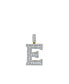 Letter E Natural Round Cut Diamond Pendant (2.4 cttw) in 14k Yellow Gold for Women & Men