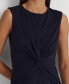 Фото #4 товара Women's Twist-Front Cap-Sleeve Stretch Jersey Dress