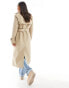 Mango premium longline trench coat in beige Бежевый, L - EU 40 - фото #4