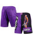 ფოტო #2 პროდუქტის Men's Vince Carter Purple Toronto Raptors Hardwood Classics Player Burst Shorts