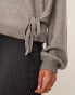 Фото #2 товара Vila relaxed wrap front cardigan in grey