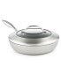Фото #1 товара CTX 2.5 qt, 2.4 L, 11", 28cm Nonstick Induction Suitable Covered Saute Pan, Brushed Stainless Steel
