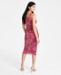 Фото #2 товара Women's Sleeveless Mesh Square-Neck Midi Dress, Created for Macy's