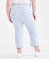 Фото #2 товара Plus Size Mid-Rise Curvy Roll-Cuff Capri Jeans, Created for Macy's