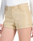 Juniors' High Rise Faux-Leather Shorts