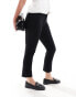 Фото #6 товара Topshop Hourglass cropped mid rise straight jeans with raw hem in black