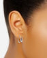 ფოტო #3 პროდუქტის 2-Pc. Set Textured Small Hoop Earrings, Created for Macy's