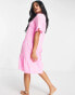 Accessorize trapeze summer dress in pink