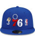 Men's Royal Philadelphia 76ers 3x World Champions Count the Rings 59FIFTY Fitted Hat