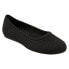 Softwalk Santorini S1961-001 Womens Black Leather Slip On Ballet Flats Shoes 6