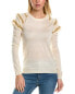 Фото #1 товара Mt By Madeleine Thompson Ruffle Shoulder Wool-Blend Sweater Women's White Xs