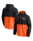 Men's Black, Orange Philadelphia Flyers Thrill Seeker Anorak Half-Zip Jacket