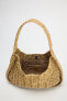 Woven shiny shopper bag