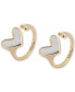 ფოტო #1 პროდუქტის Silver-Tone Mother-of-Pearl Heart Open Ring