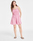 ფოტო #1 პროდუქტის Women's Linen Smocked Sleeveless Romper, Created for Macy's