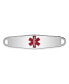 ფოტო #1 პროდუქტის Sterling Silver Rhodium-plated Medical ID Plate Bracelet