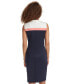 ფოტო #2 პროდუქტის Women's Color-Blocked Asymmetric Dress