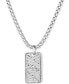 ფოტო #3 პროდუქტის Men's Chocolate Diamond (1/4 ct. t.w.) & Nude Diamond (1/6 ct. t.w.) Dog Tag 22" Pendant Necklace in Sterling Silver & 14k Rose Gold-Plate