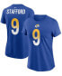 ფოტო #1 პროდუქტის Women's Matthew Stafford Royal Los Angeles Rams Name Number T-shirt