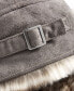 Фото #3 товара Men's Faux-Suede Trapper Hat with Faux-Fur Lining & Trim