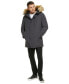 Фото #12 товара Men's Long Parka with Faux-Fur Lined Hood