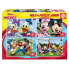 DISNEY Multi 4 Junior Mickey & Friends 20-40-60-80 Pieces Puzzle