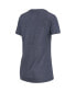 ფოტო #4 პროდუქტის Women's Heathered Blue USA Basketball Team Logo Tri-Blend V-Neck T-shirt