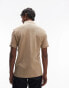 Lacoste slim fit logo pique polo in beige