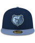 Бейсболка акриловая с двухцветными оттенками New Era memphis Grizzlies Basic 2 Tone 59FIFTY Navy/SkyBlue, 7 1/2 - фото #2