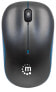 Manhattan Success Wireless Mouse - Black/Blue - 1000dpi - 2.4Ghz (up to 10m) - USB - Optical - Three Button with Scroll Wheel - USB micro receiver - AA battery (included) - Low friction base - Three Year Warranty - Blister - Ambidextrous - Optical - RF Wireless - 1