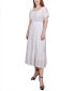 ფოტო #7 პროდუქტის Missy Short Sleeve Tiered Midi Dress