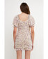 Фото #5 товара Women's Embroidery on Chiffon Shirred Mini Dress